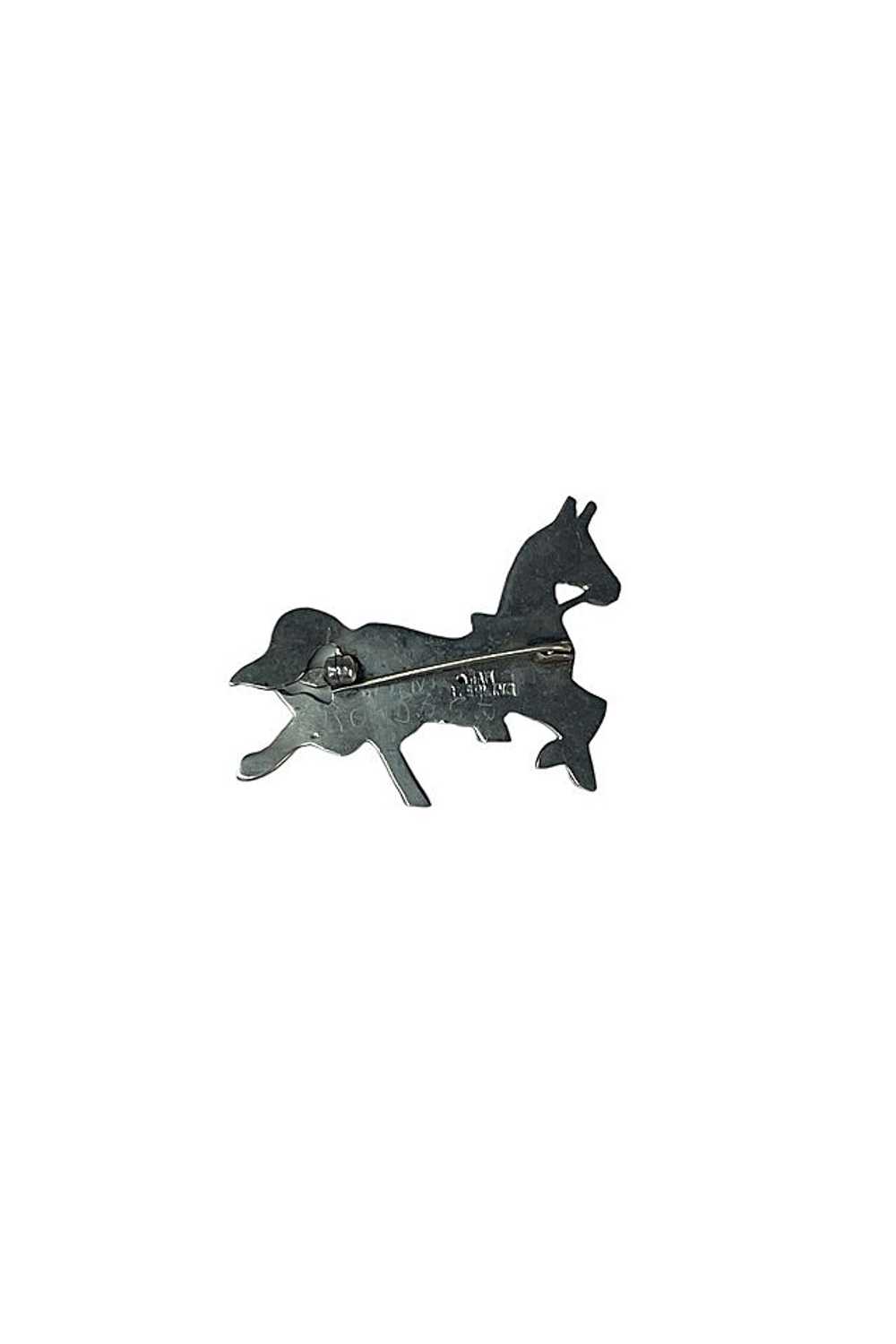 Vintage Blue Enameled Horse Pin Selected By Ankh … - image 2