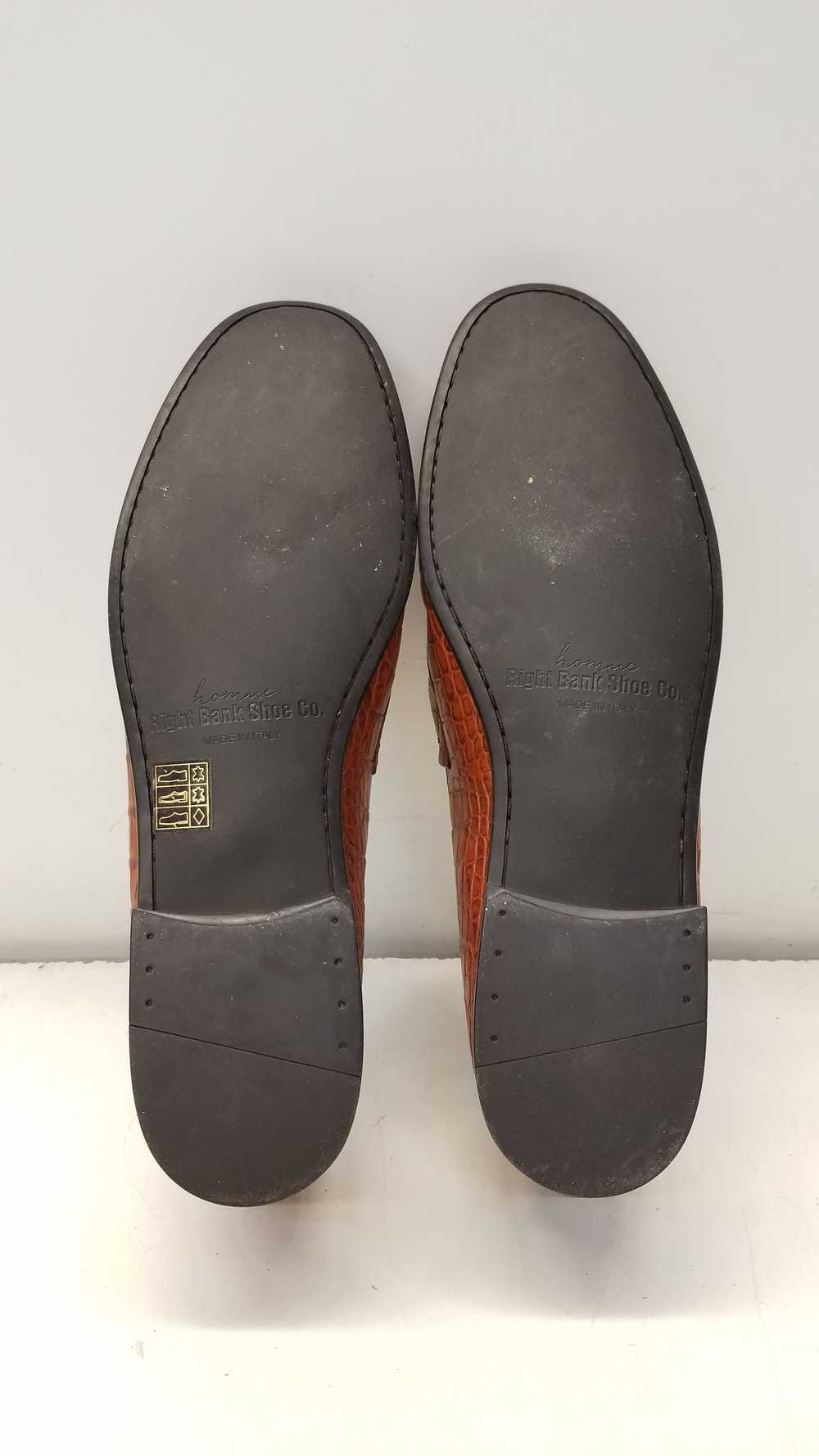 Men's Right Bank Shoe Co. Italy Brown Homme Slip … - image 5