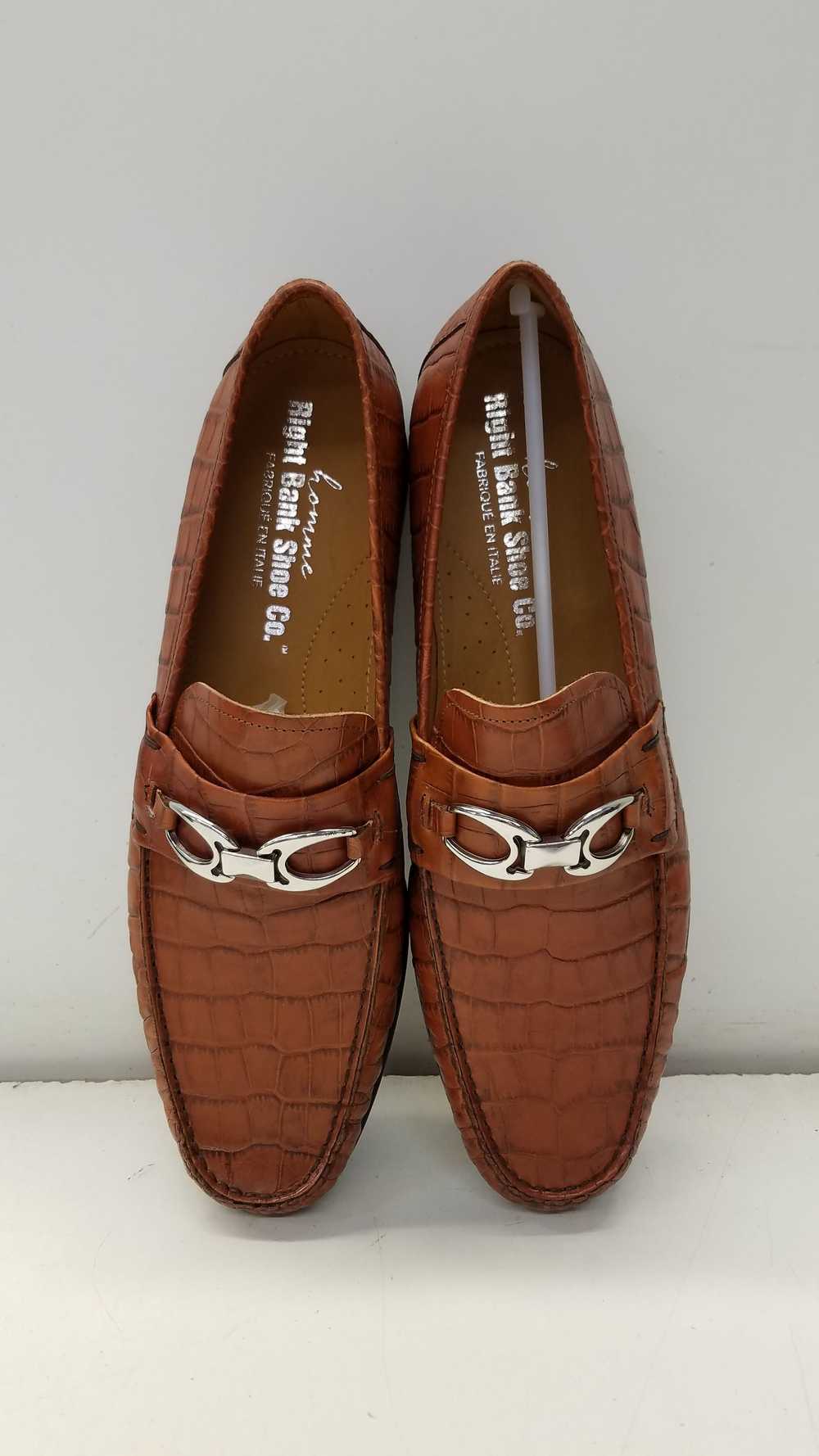 Men's Right Bank Shoe Co. Italy Brown Homme Slip … - image 6