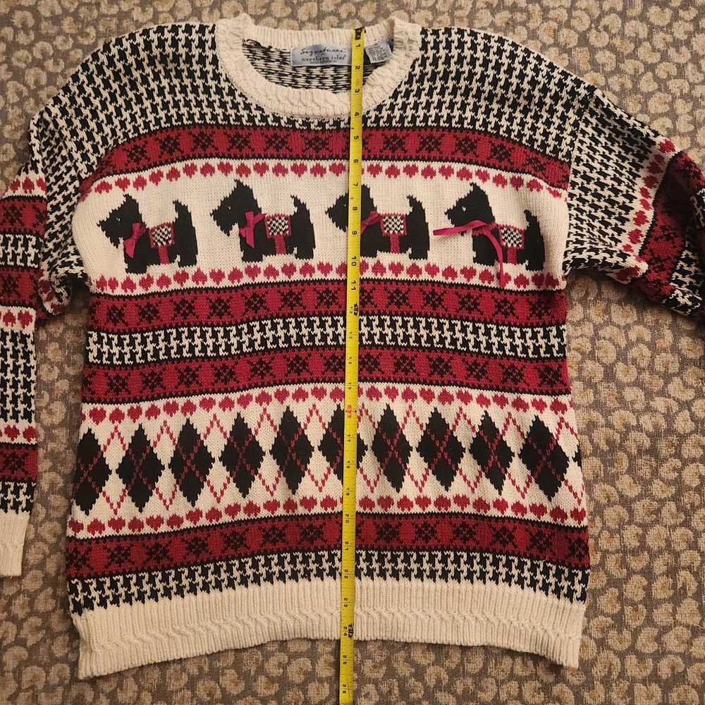 Vintage Scottie Dog Heart Sweater - image 6