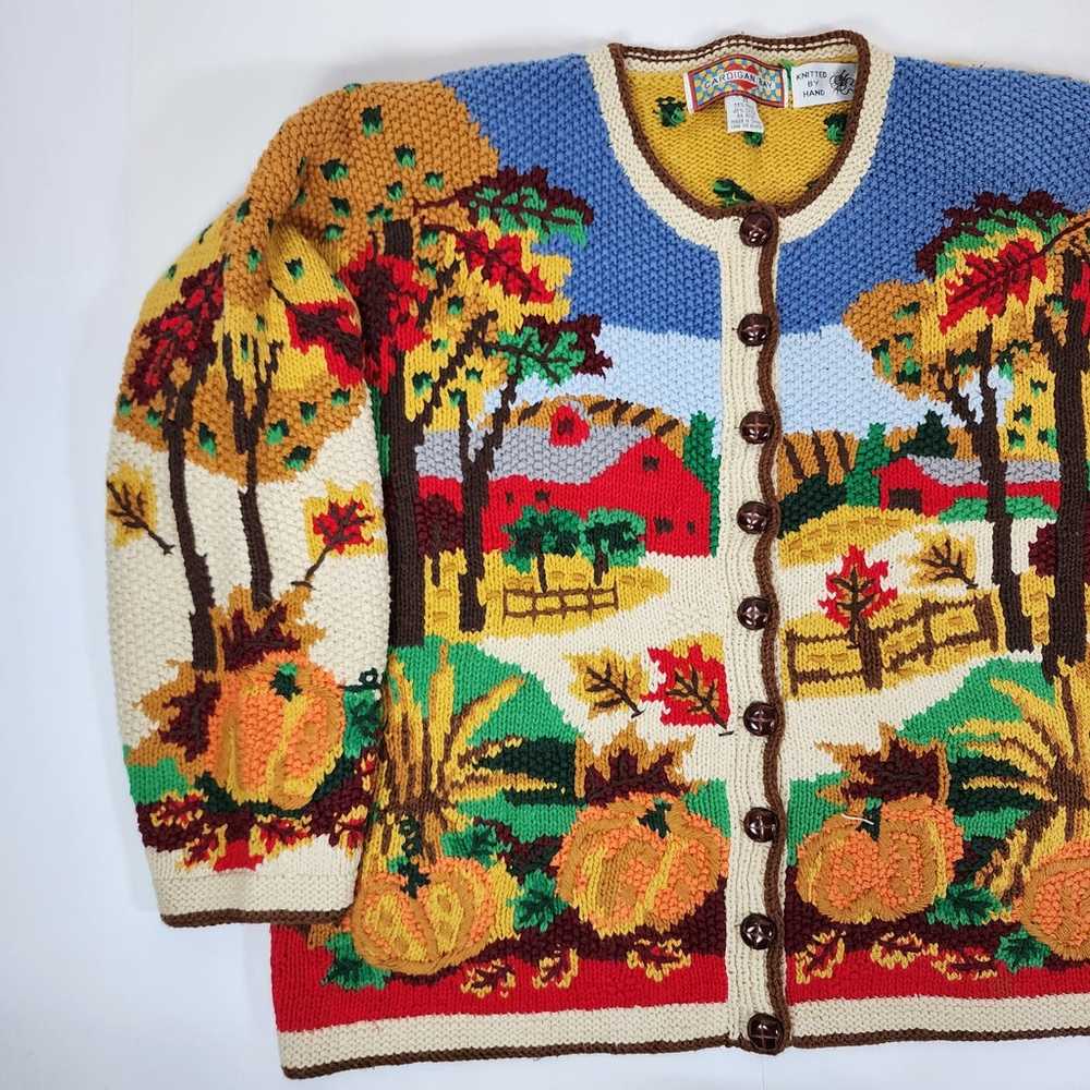 Vintage Cardigan Bay Fall Harvest Knit Cardigan S… - image 3