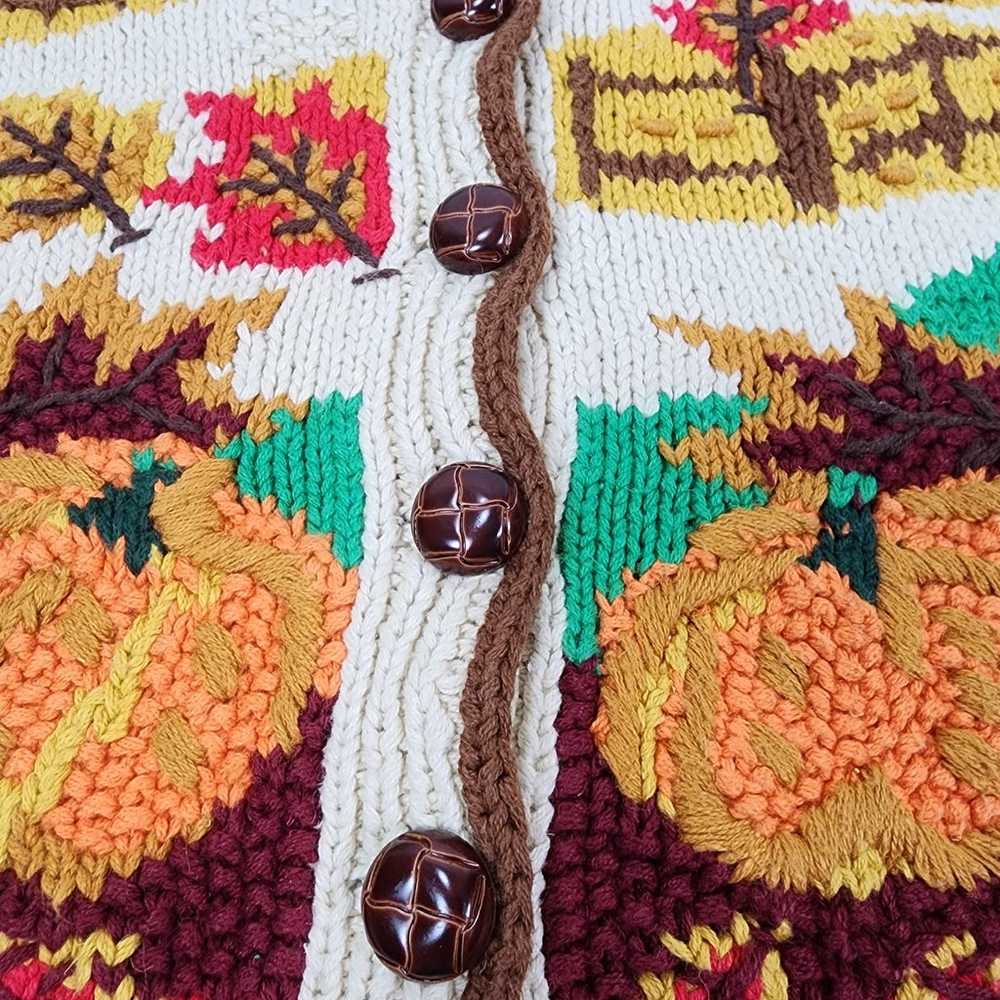 Vintage Cardigan Bay Fall Harvest Knit Cardigan S… - image 6