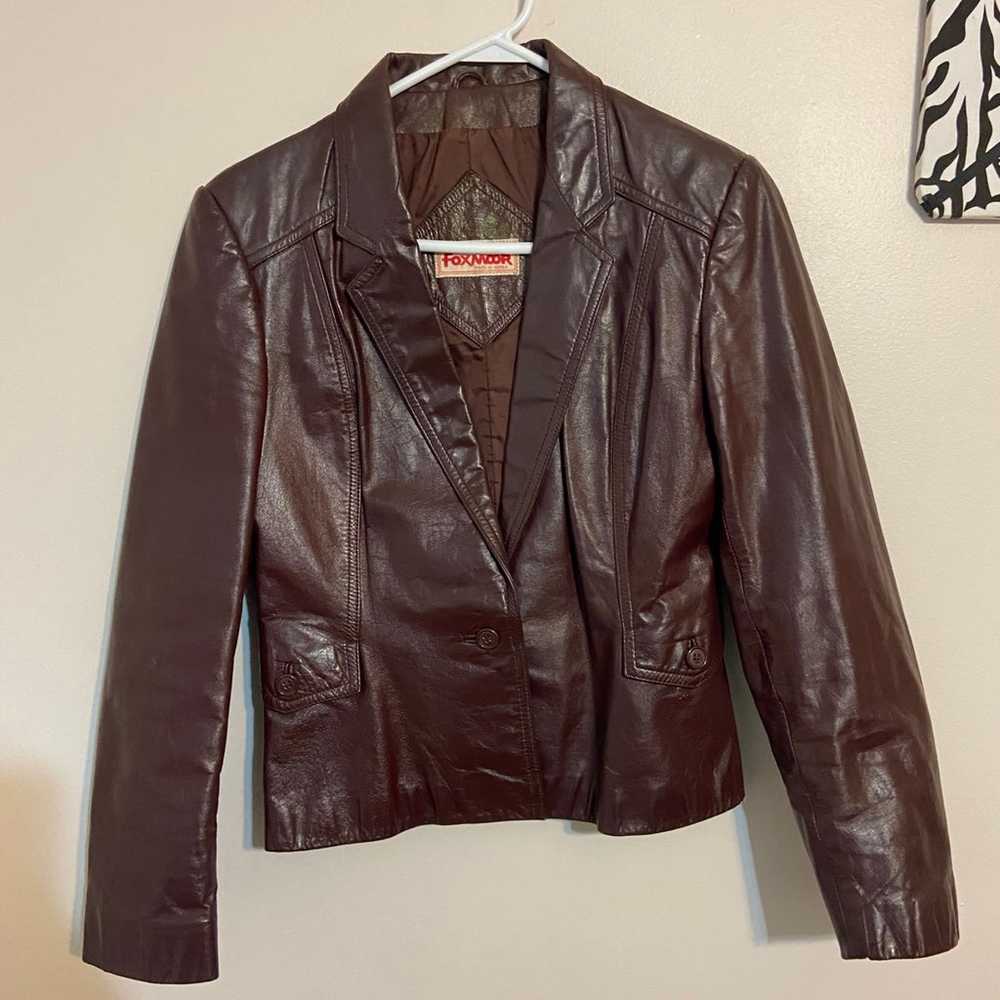 Vintage Maroon Leather Jacket - image 1
