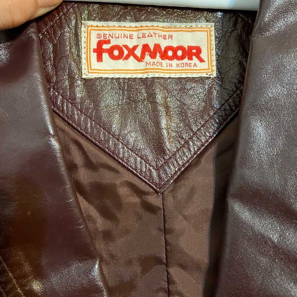 Vintage Maroon Leather Jacket - image 2