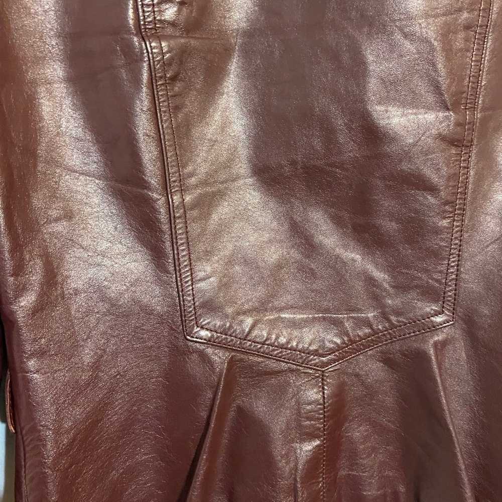 Vintage Maroon Leather Jacket - image 5