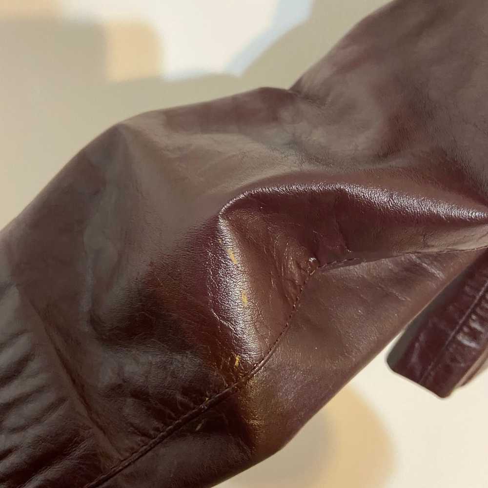 Vintage Maroon Leather Jacket - image 6