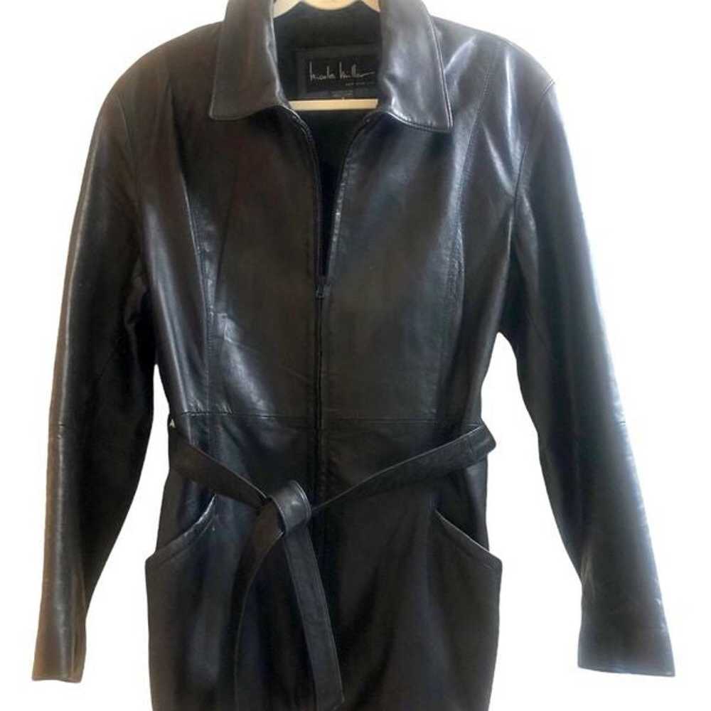 Vintage Black Leather Blazer - image 2