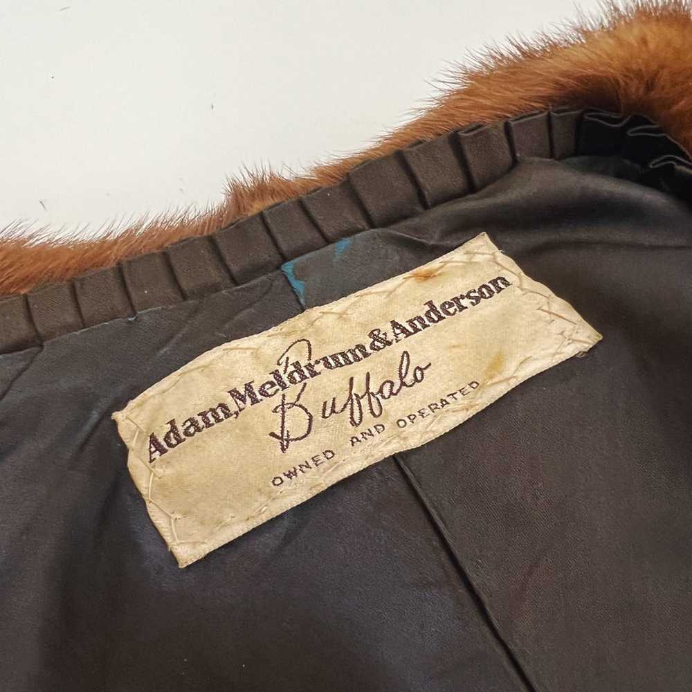 Vintage 50’s Genuine Mink Fur Stole Cape by AMA’s… - image 12