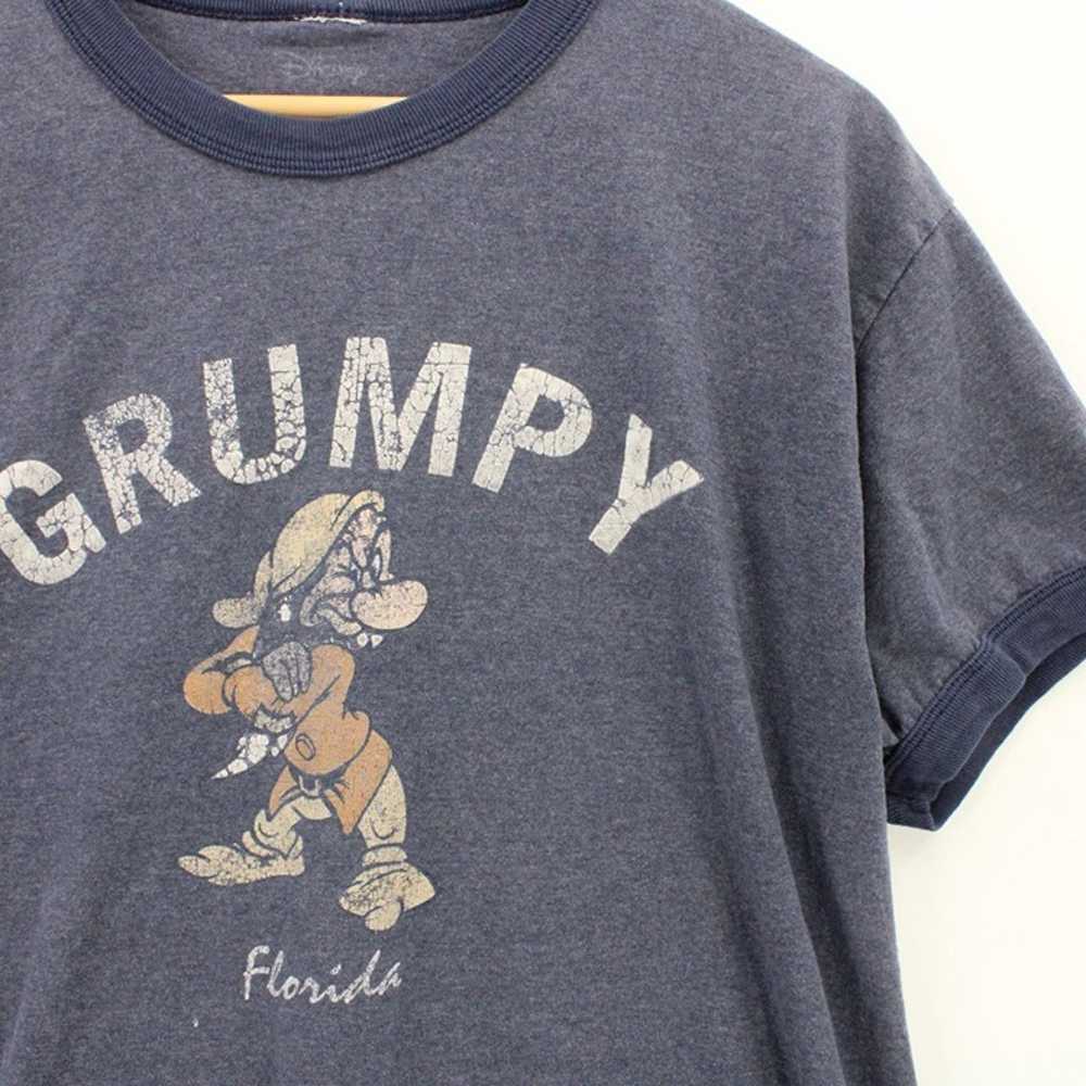 Vintage Disney Shirt Mens Gray Short Sleeve Grump… - image 2