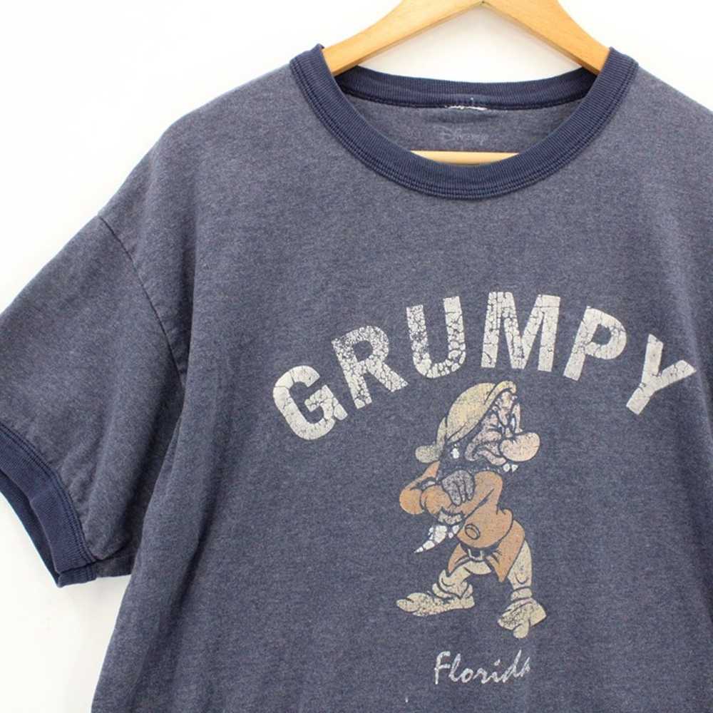 Vintage Disney Shirt Mens Gray Short Sleeve Grump… - image 3