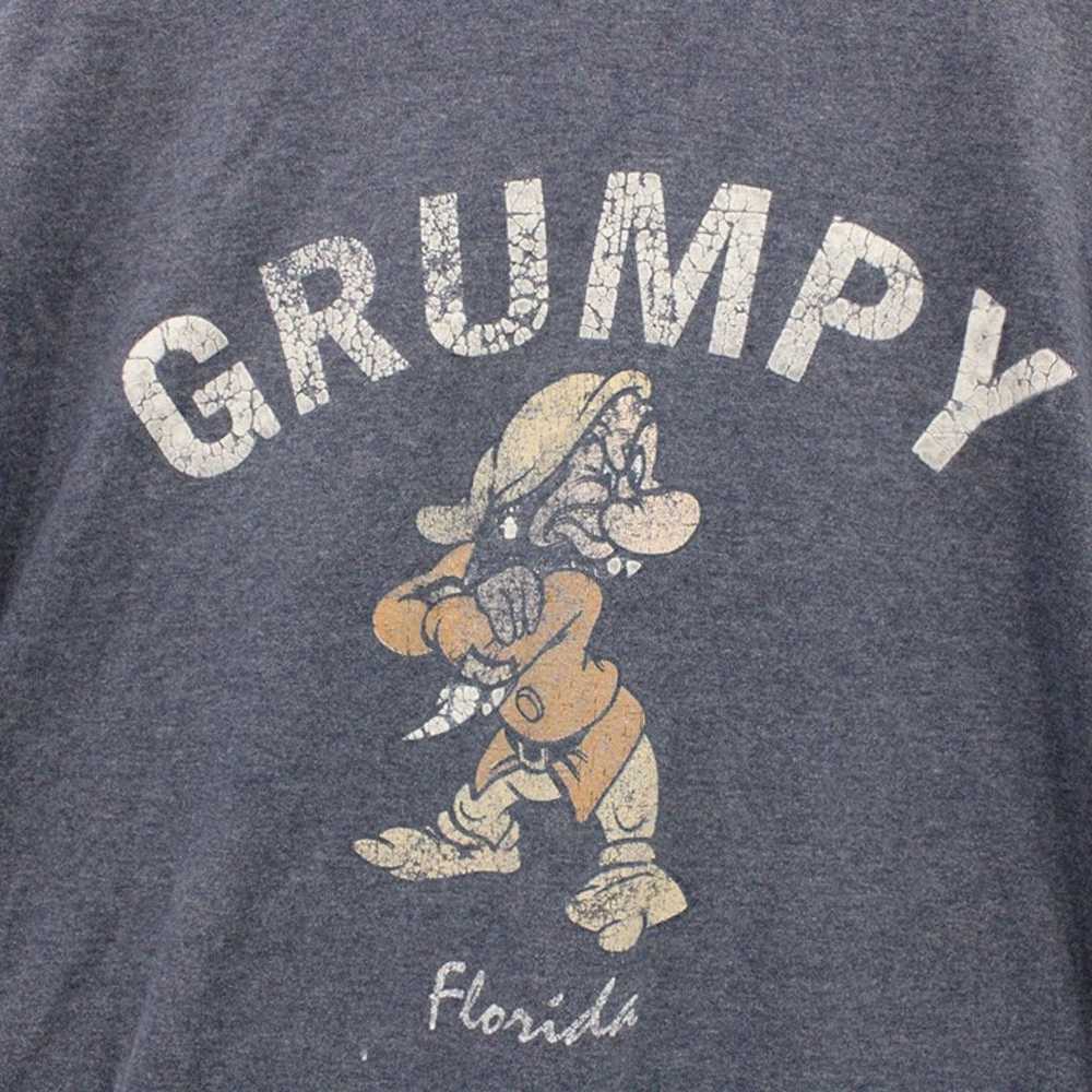 Vintage Disney Shirt Mens Gray Short Sleeve Grump… - image 5