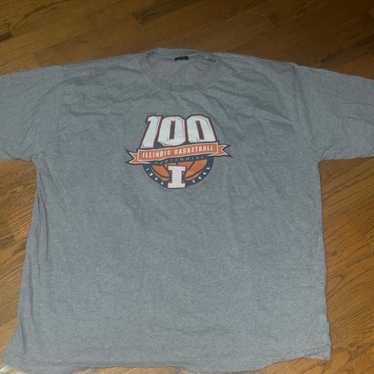 Vintage gray 2005 Illinois Basketball T Shirt NCAA