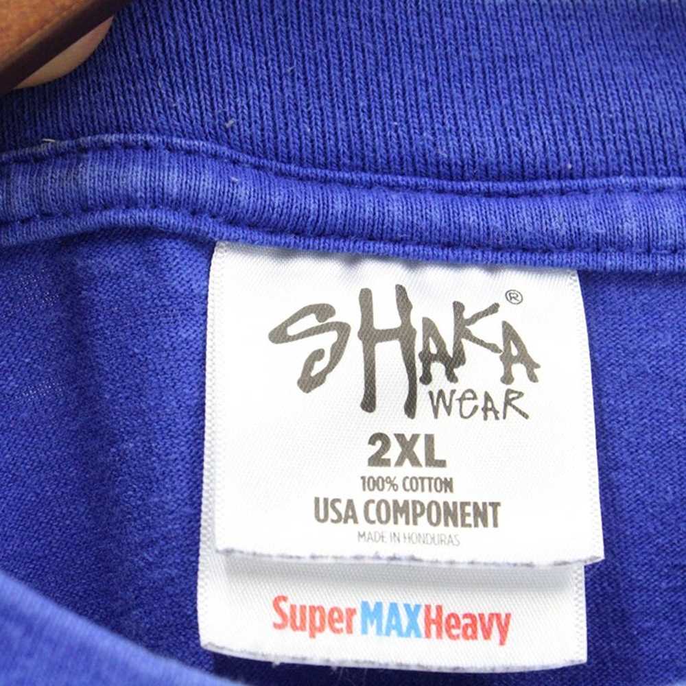 Vintage SHAKA Wear Shirt Mens Blue Short Sleeve C… - image 6