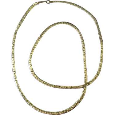 1970's Estate Necklace – Emmons Gold Tone Neck Ch… - image 1