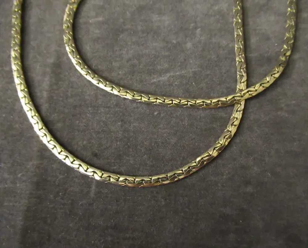 1970's Estate Necklace – Emmons Gold Tone Neck Ch… - image 4