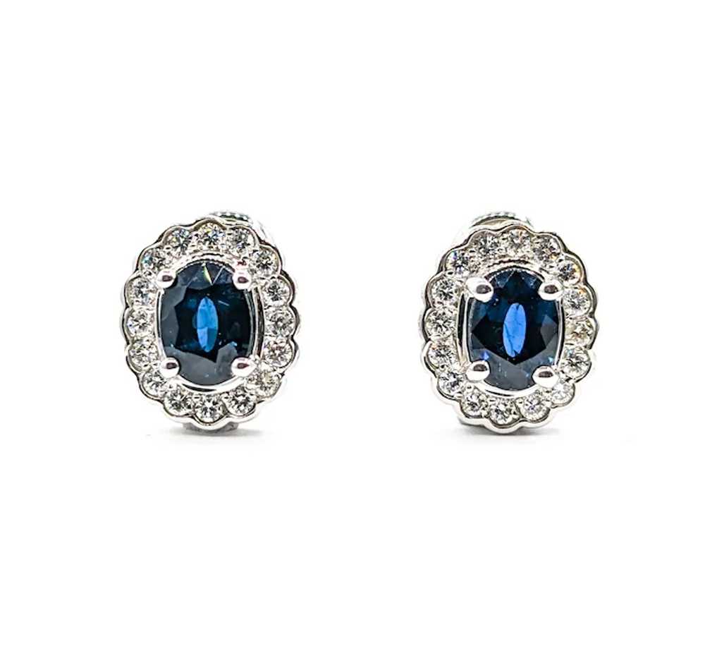 Exquisite Sapphire and White Diamond Earrings In … - image 3