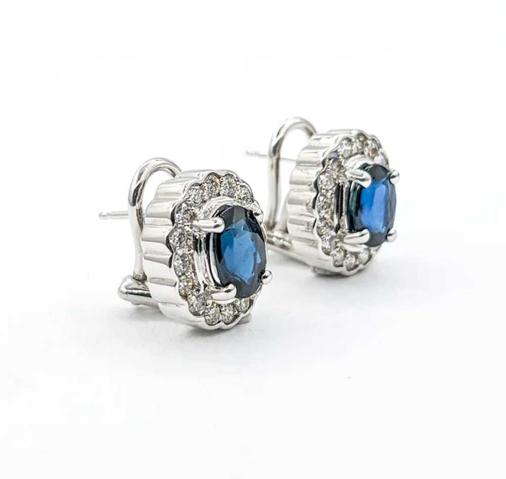 Exquisite Sapphire and White Diamond Earrings In … - image 4