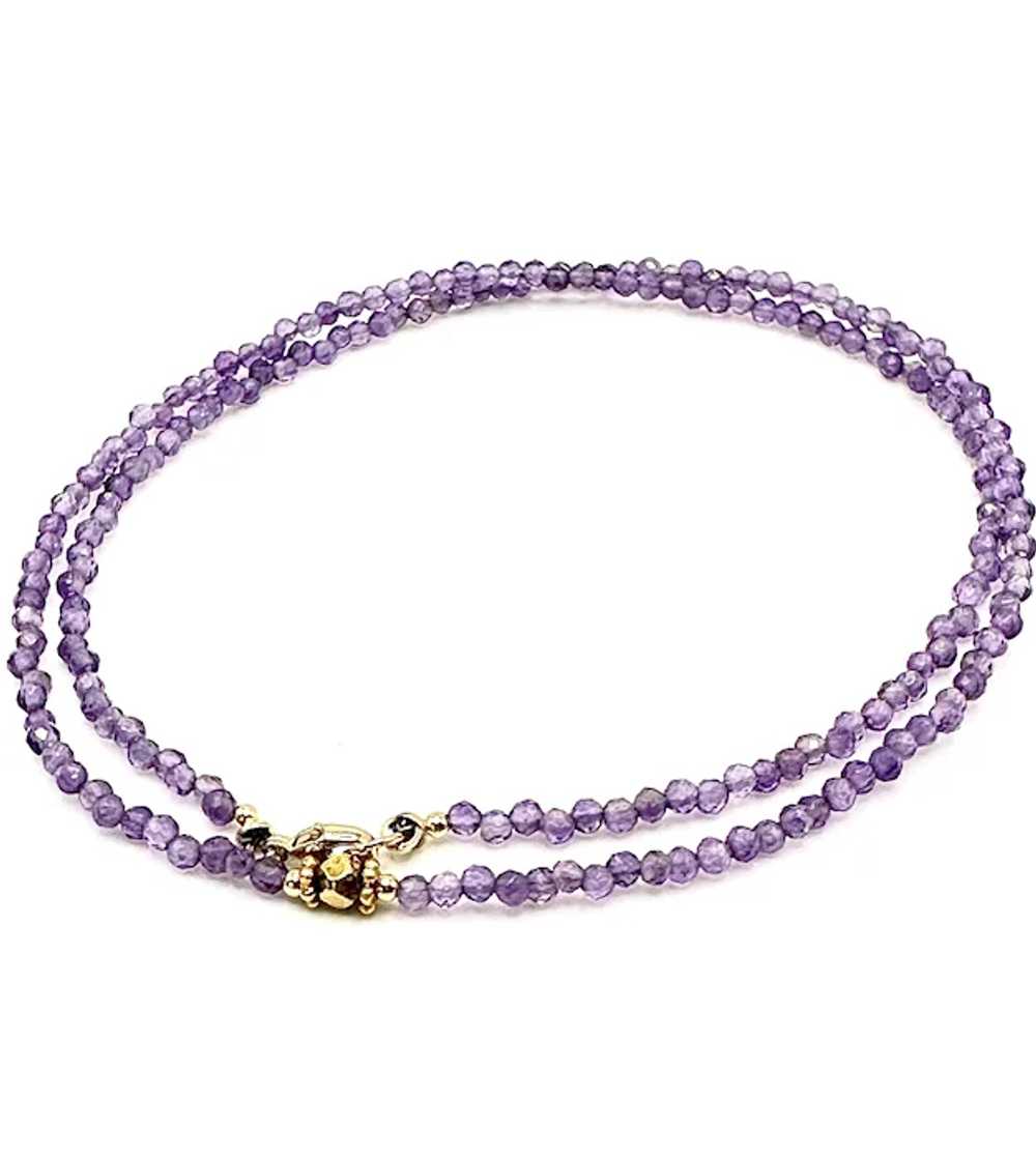 14k, 18k Gold and Amethyst Necklace - image 2