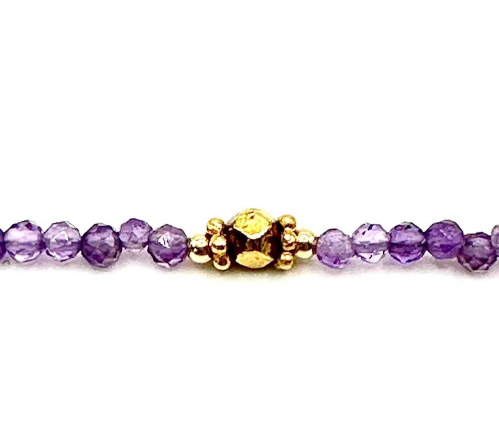 14k, 18k Gold and Amethyst Necklace - image 3