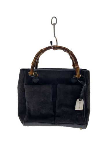 [Japan Used Bag] Used Gucci Handbag/Suede/Nvy/Bam… - image 1