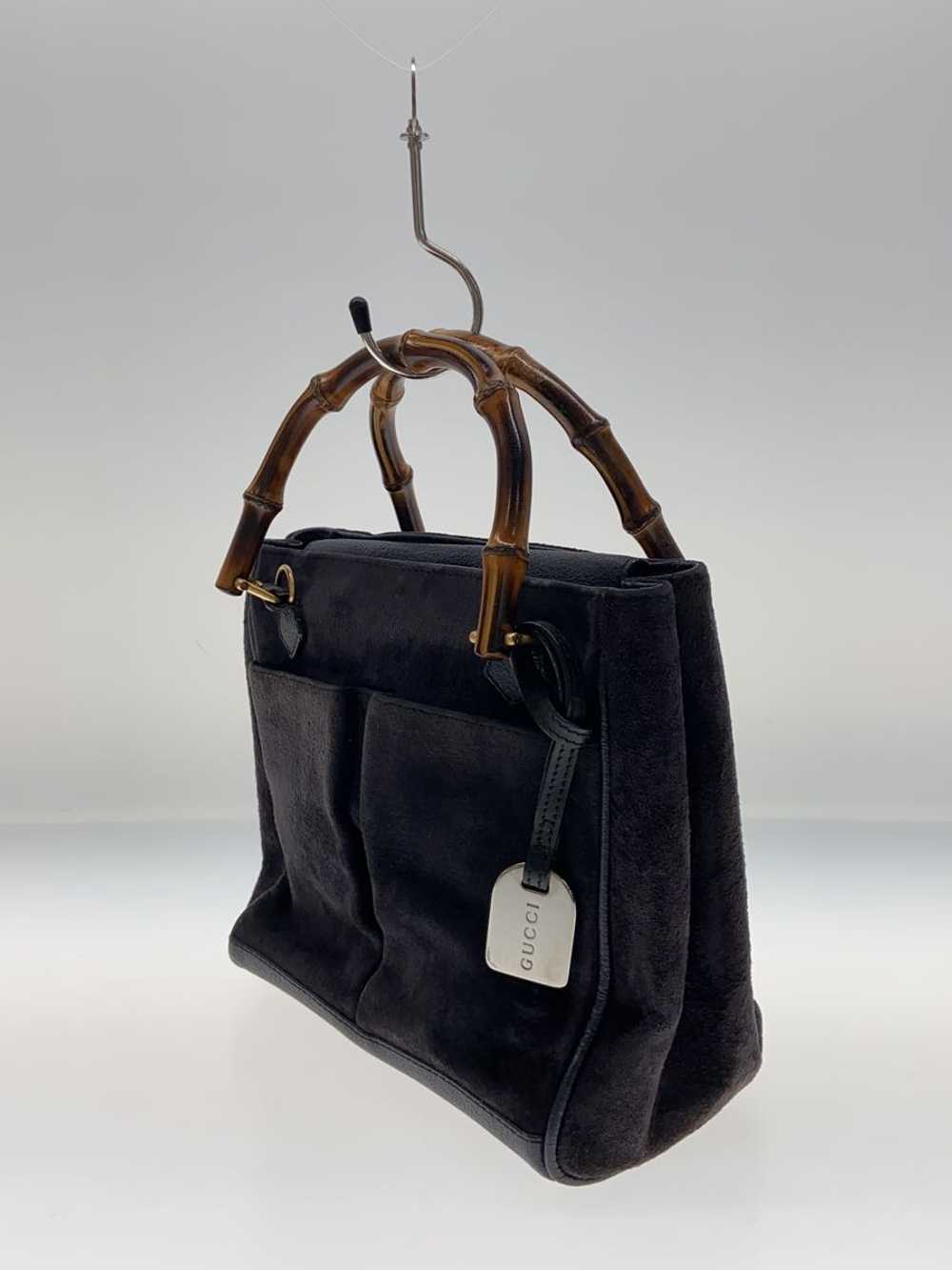 [Japan Used Bag] Used Gucci Handbag/Suede/Nvy/Bam… - image 2