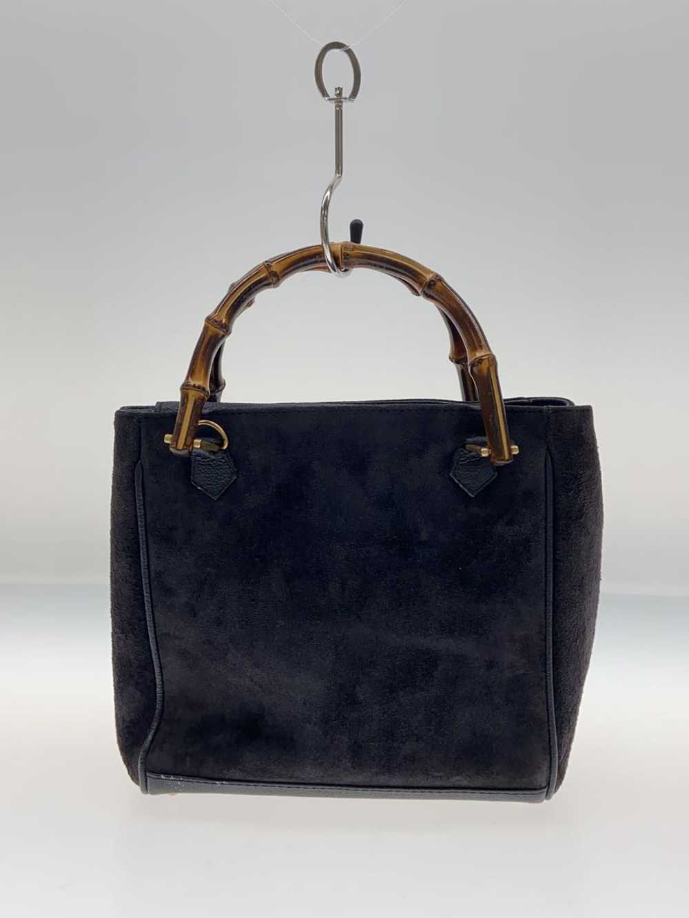 [Japan Used Bag] Used Gucci Handbag/Suede/Nvy/Bam… - image 3