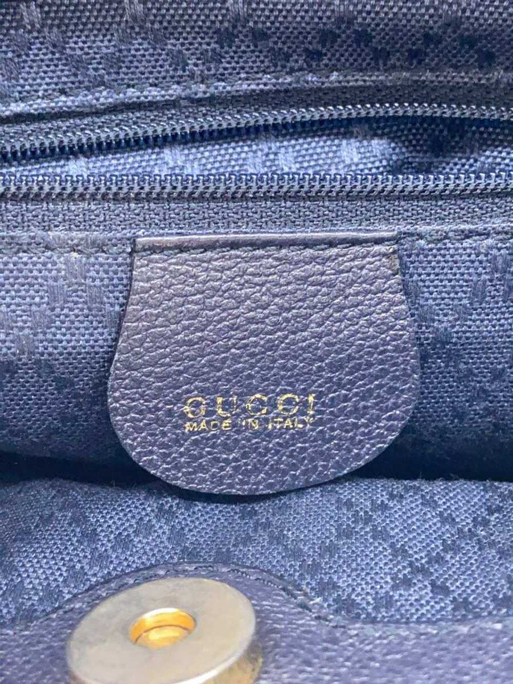 [Japan Used Bag] Used Gucci Handbag/Suede/Nvy/Bam… - image 5