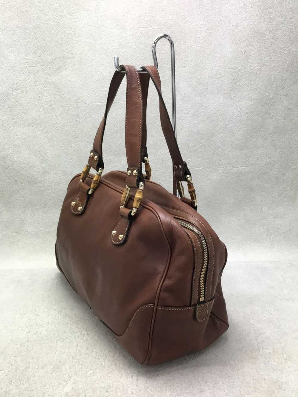 [Japan Used Bag] Used Gucci Boston Bag/Leather/Br… - image 2