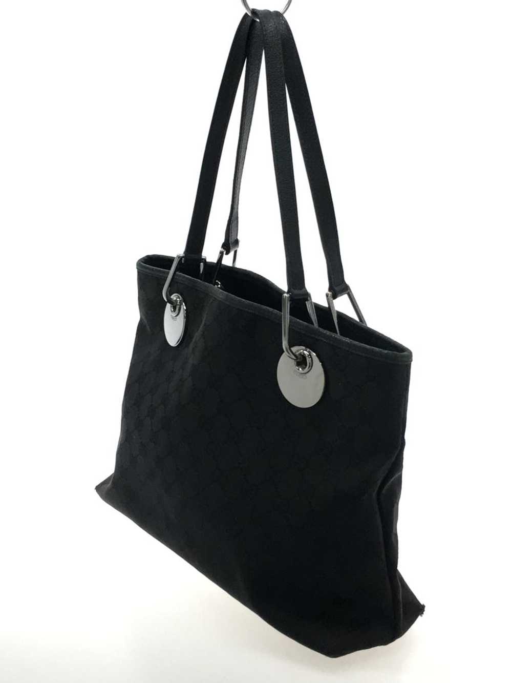 [Japan Used Bag] Used Gucci Tote Bag/Leather/Blac… - image 2