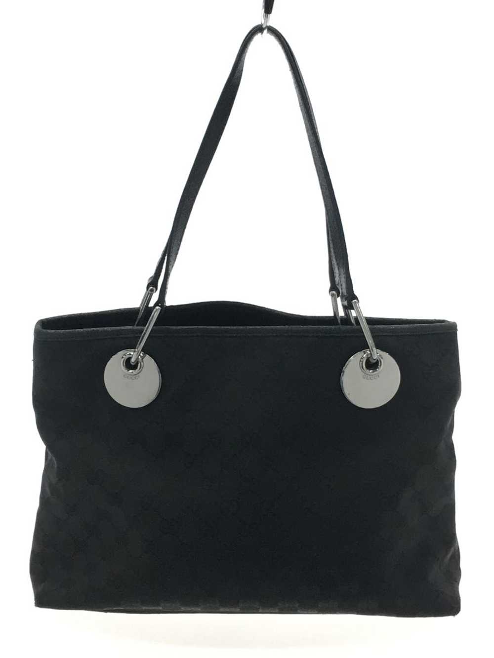 [Japan Used Bag] Used Gucci Tote Bag/Leather/Blac… - image 3