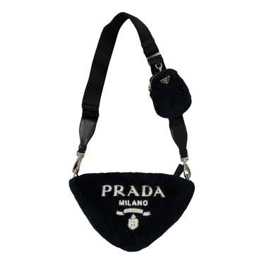 Prada Triangle faux fur crossbody bag - image 1