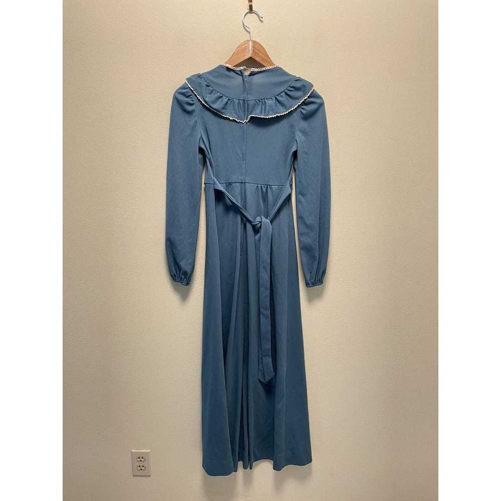 Vintage Handmade Womens Maxi Dress Size XS Blue W… - image 4