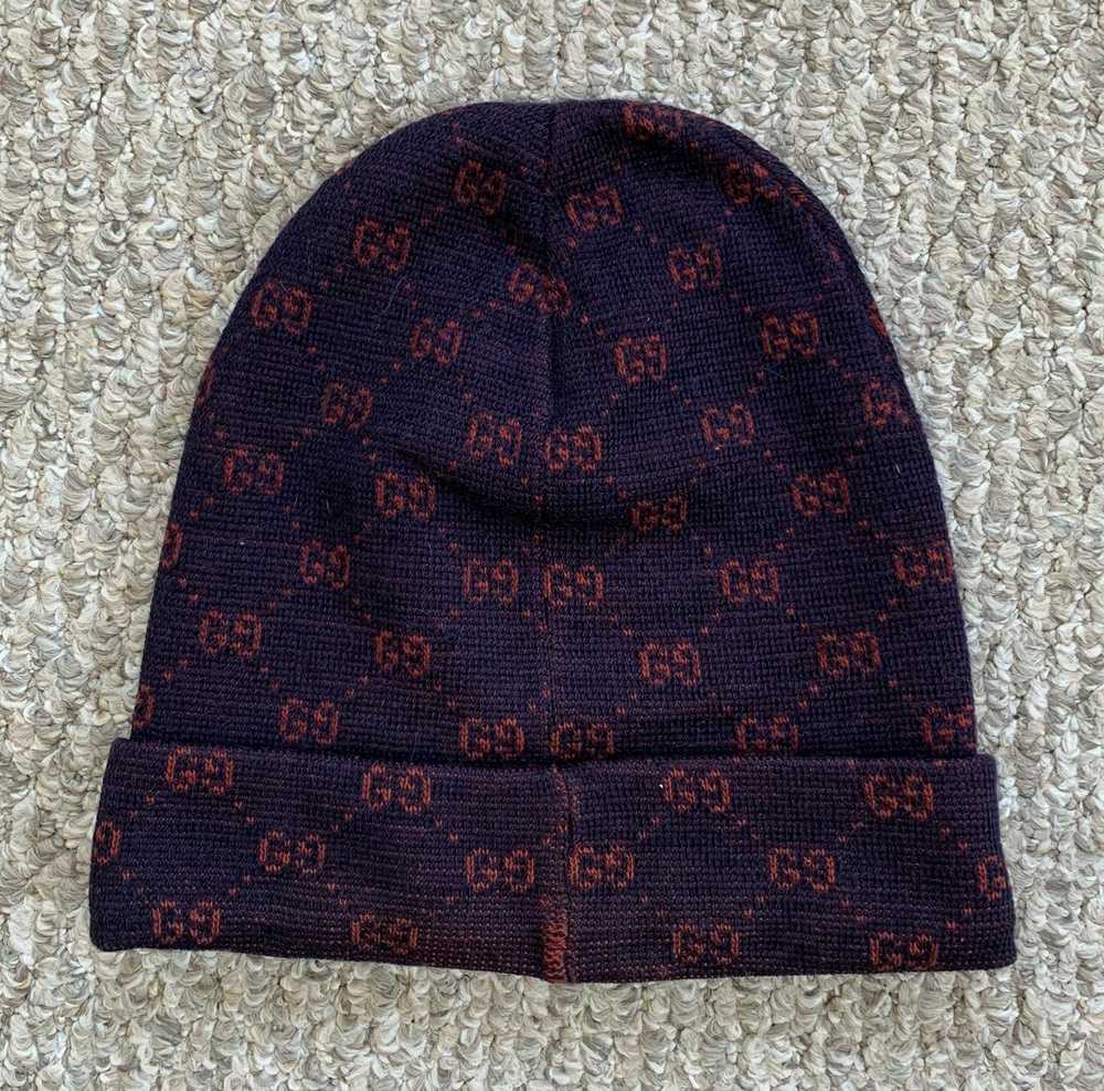 Gucci Vintage Gucci Monogram Beanie Hat - image 2