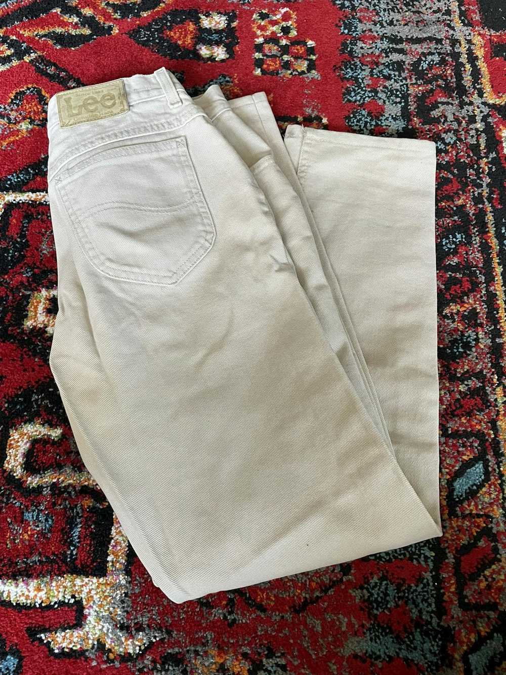Lee × Vintage Vintage Lee straight Fit White Jeans - image 1