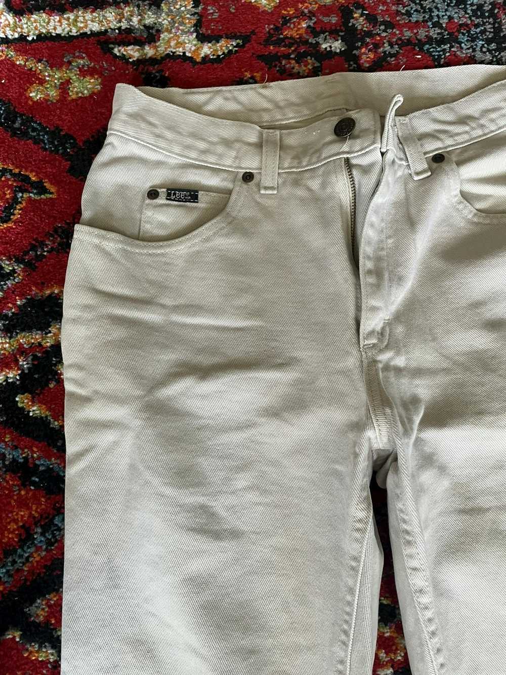 Lee × Vintage Vintage Lee straight Fit White Jeans - image 3