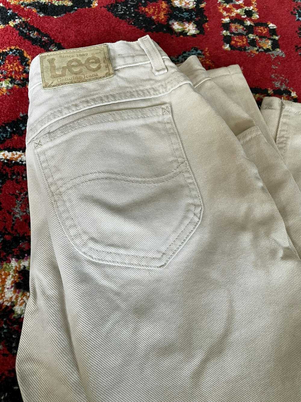 Lee × Vintage Vintage Lee straight Fit White Jeans - image 7