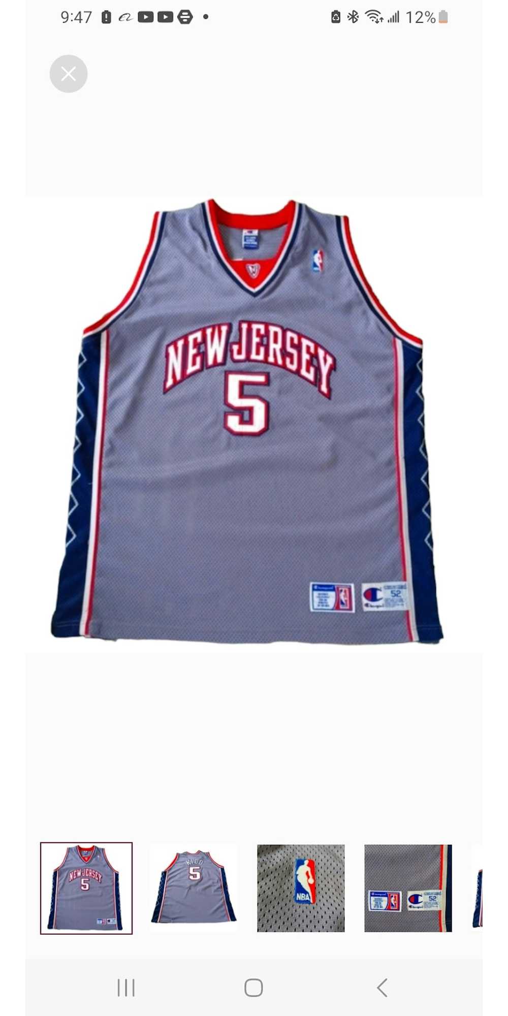 Champion × NBA NBA NewJersey Nets authentic Jason… - image 1