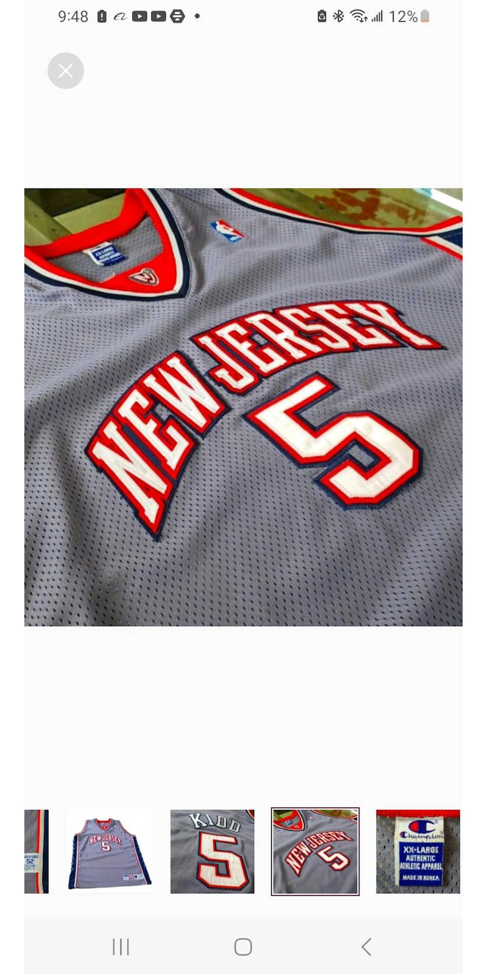 Champion × NBA NBA NewJersey Nets authentic Jason… - image 7