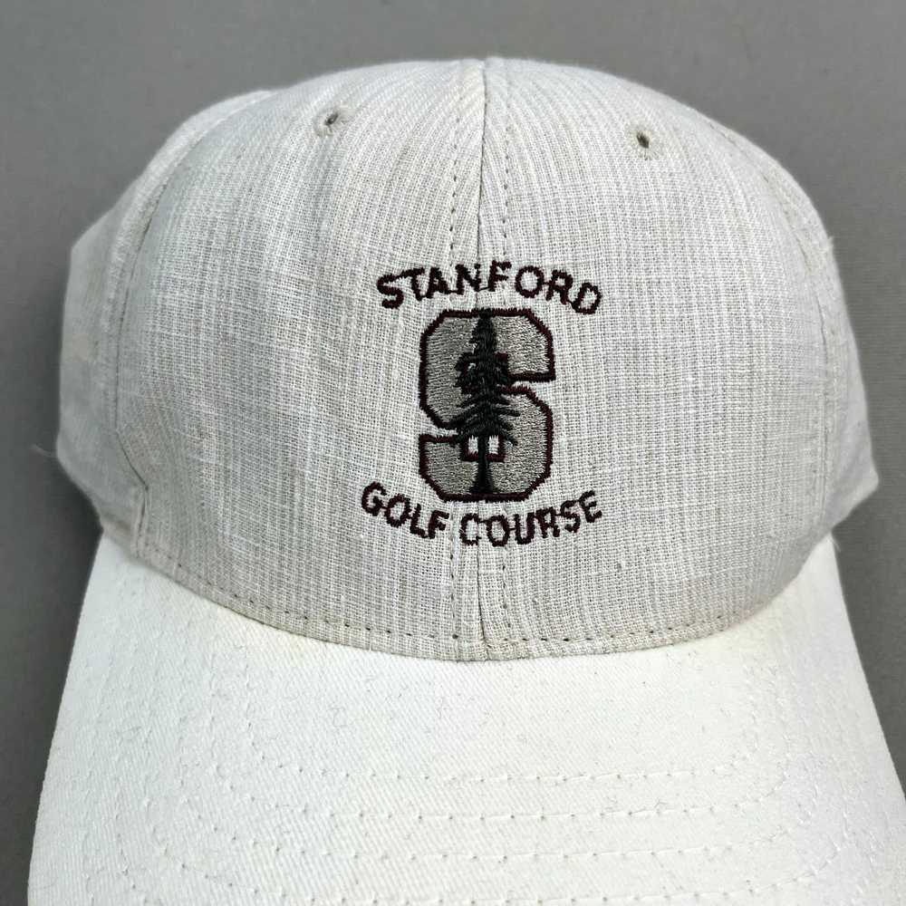 Vintage Vintage Stanford University Hat White Gol… - image 3