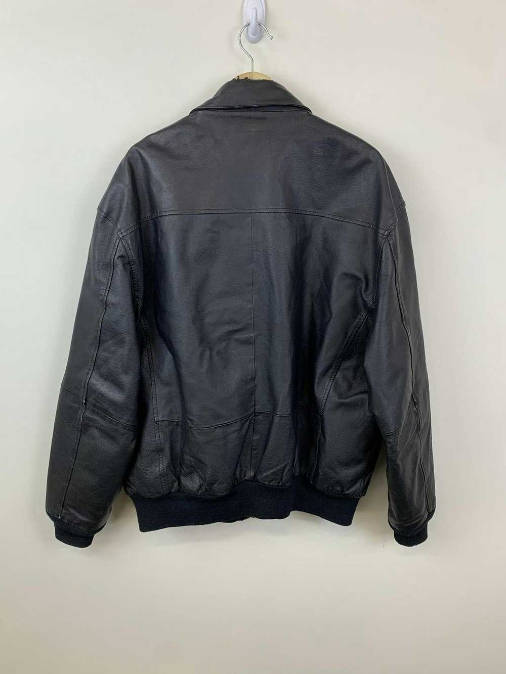 Leather × Streetwear Vintage 1980s Black Leather - image 3