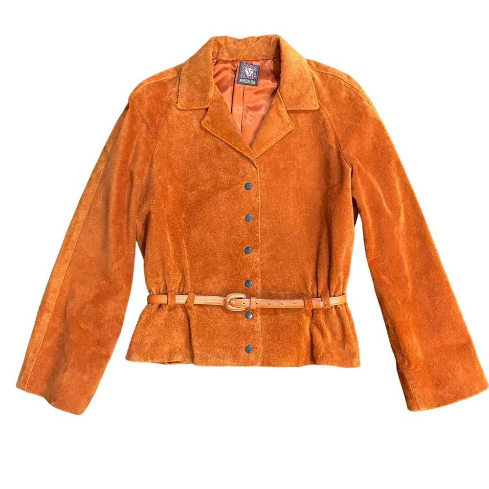 Anne Klein 70’s Vintage Anne Klein Orange Suede J… - image 5