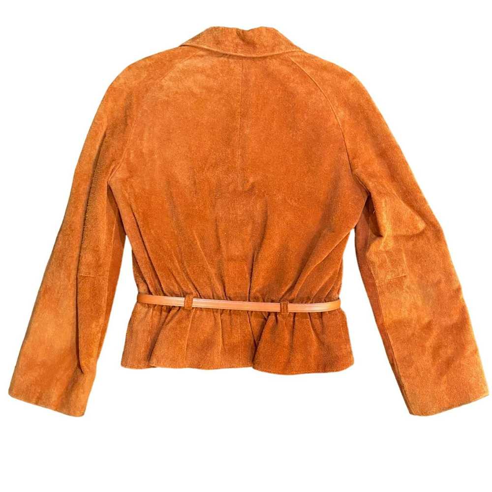 Anne Klein 70’s Vintage Anne Klein Orange Suede J… - image 7