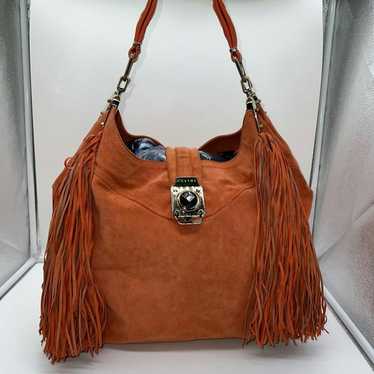 Celine Celine RARE Dimitri Large Suede Satchel in… - image 1