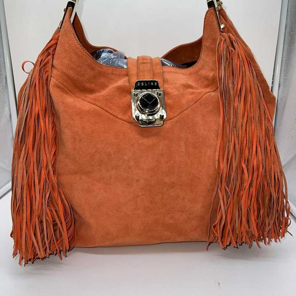 Celine Celine RARE Dimitri Large Suede Satchel in… - image 2