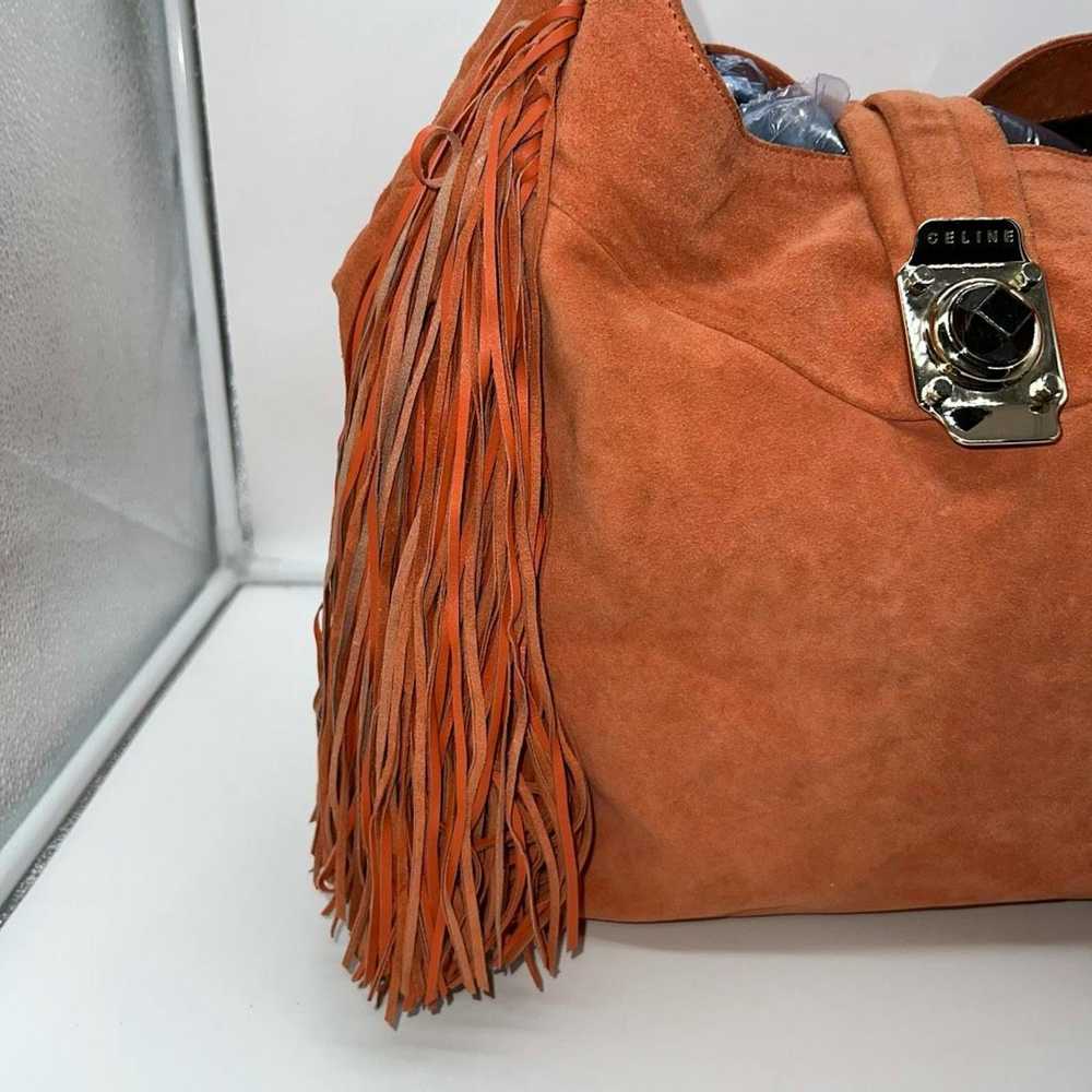 Celine Celine RARE Dimitri Large Suede Satchel in… - image 4