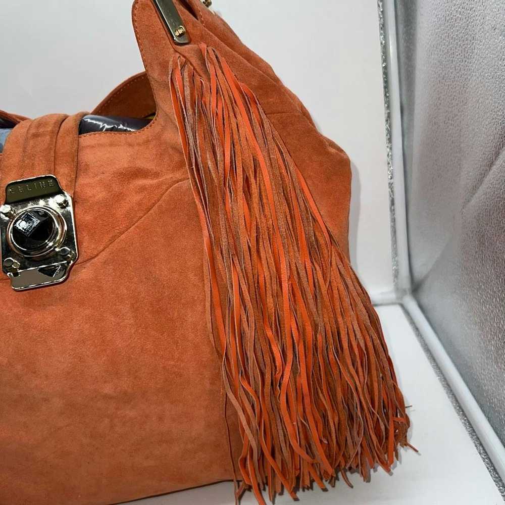 Celine Celine RARE Dimitri Large Suede Satchel in… - image 5