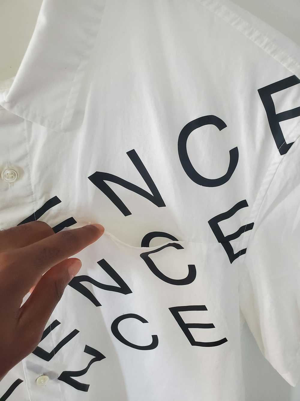John Undercover "PSYLENCE" White Cotton Shirt - image 3