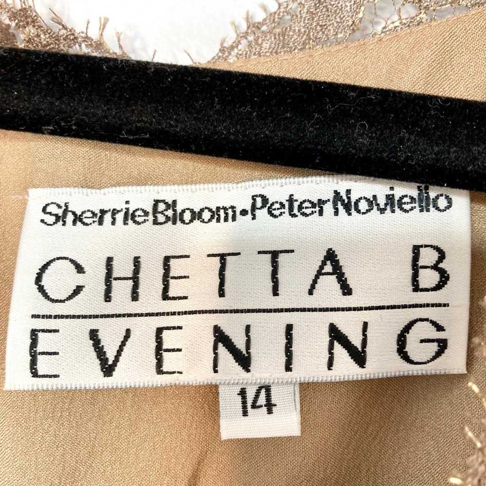 vintage 80s Chetta B Evening gold lace overlay li… - image 2