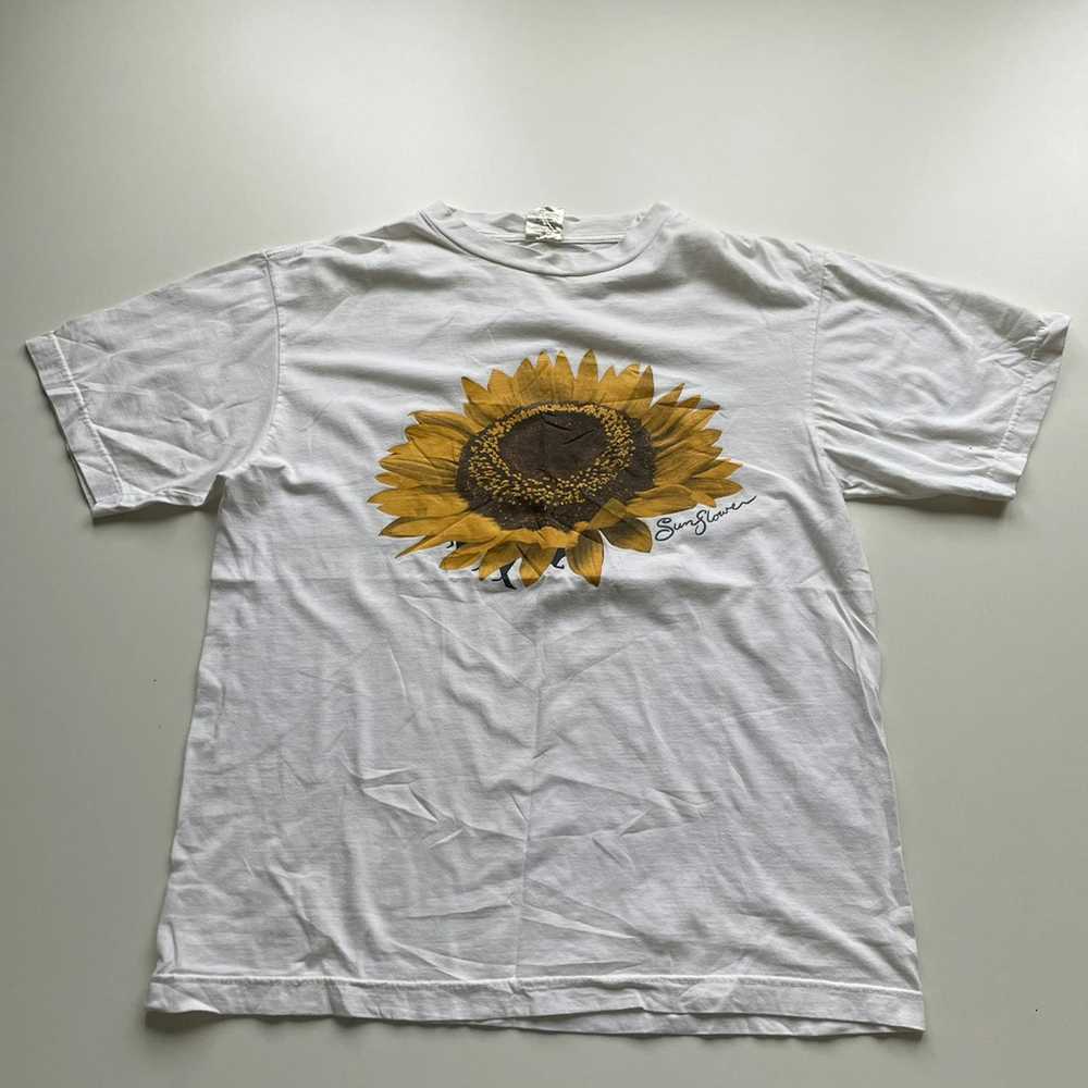 Vintage Vintage 90s Sunflower art graphic t shirt… - image 1