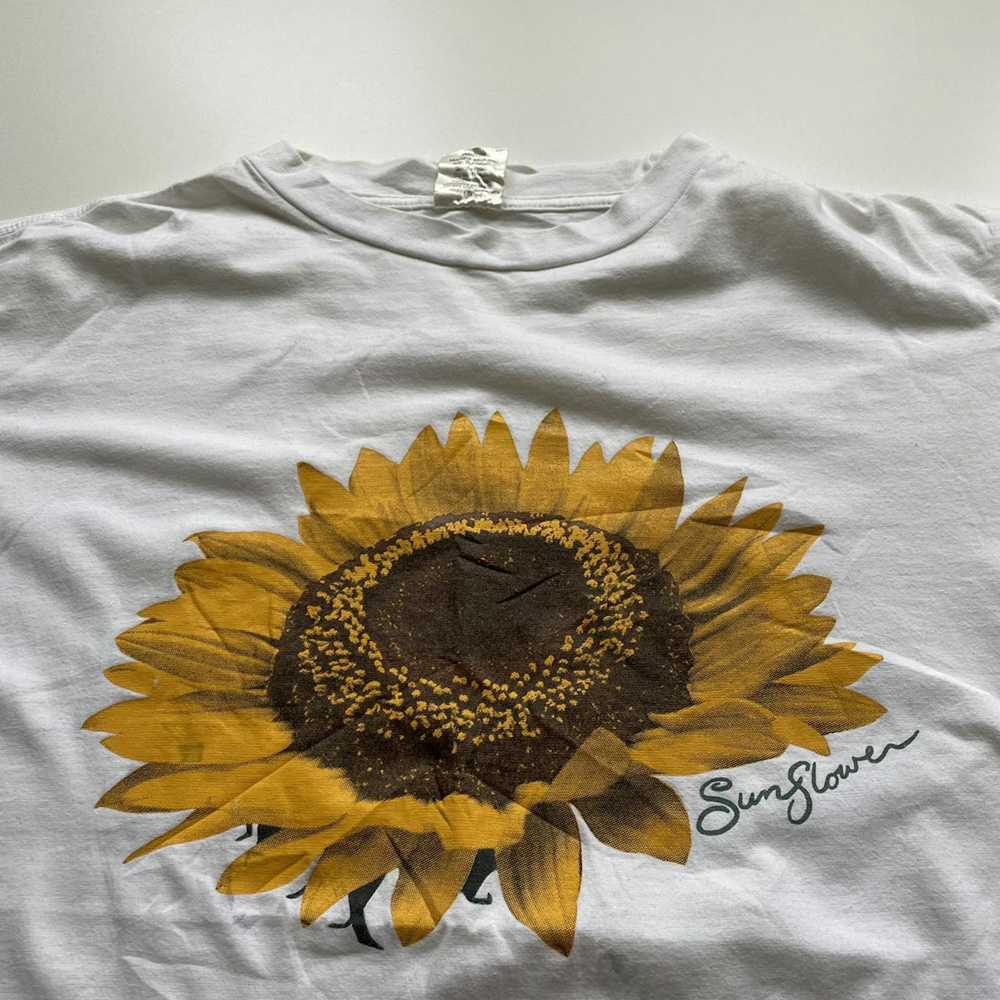 Vintage Vintage 90s Sunflower art graphic t shirt… - image 2